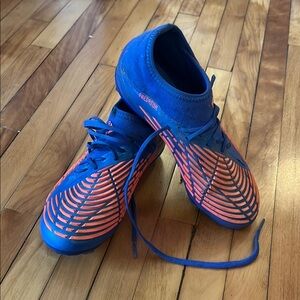adidas Predator Soccer Cleats in Blue with Orange Accents